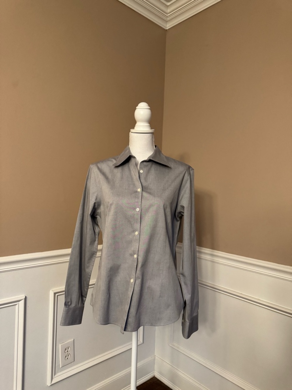 Brooks Brothers Grey Button-Down Cotton Shirt